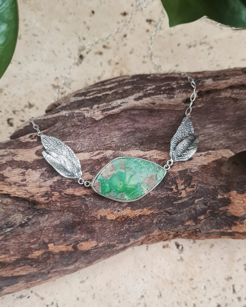 Turquoise Juniper Necklace - Botanical Stone