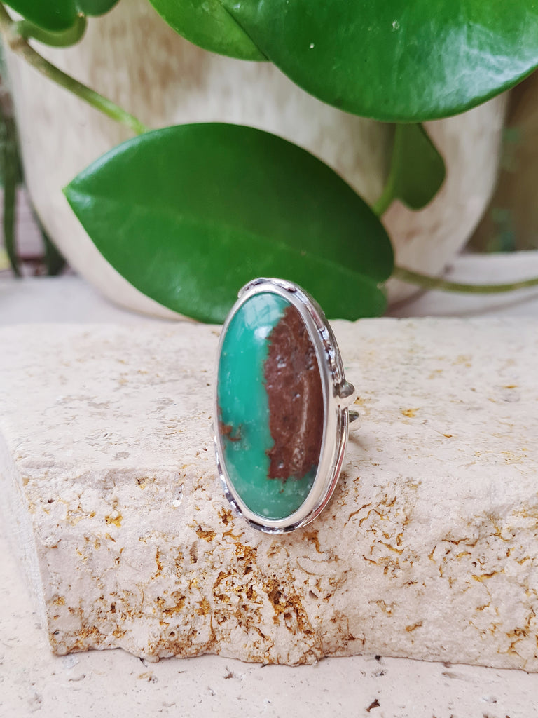Chrysoprase Zephyr Ring