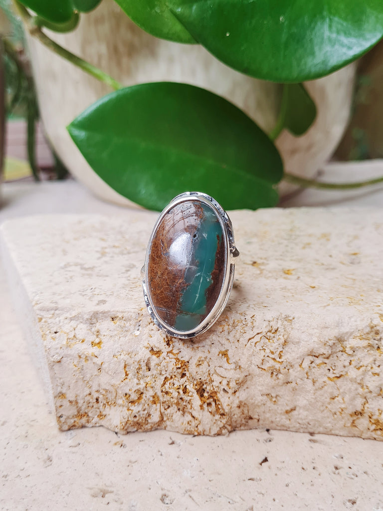 Chrysoprase Zephyr Ring