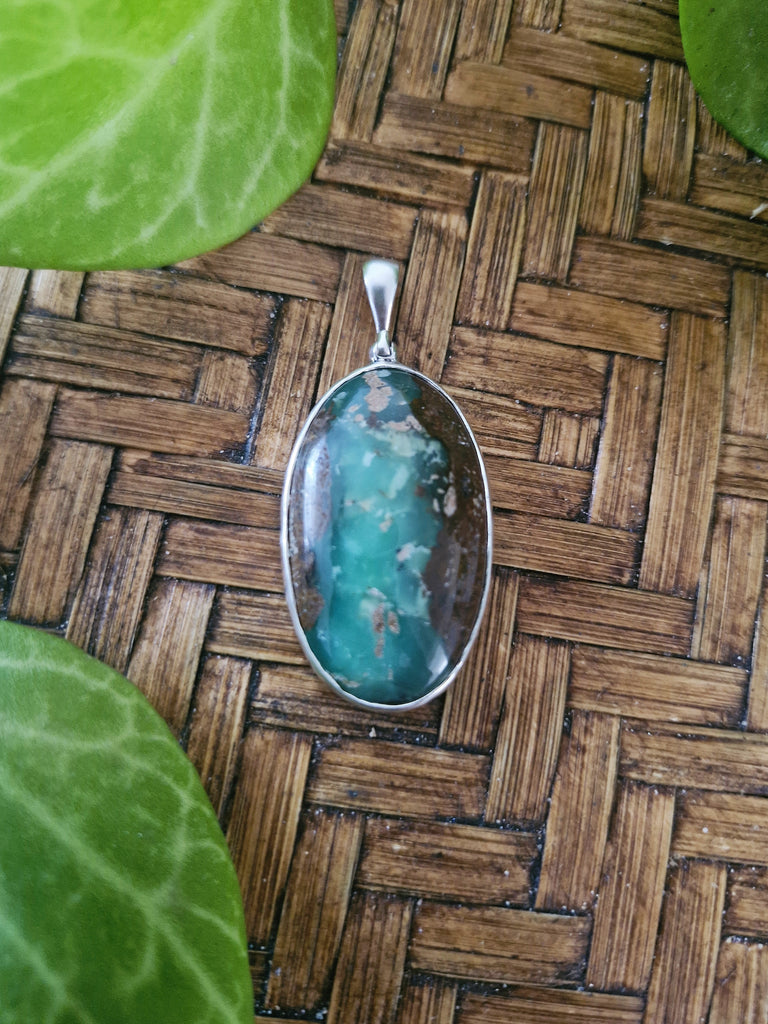Chrysoprase Sage Leaf Necklace
