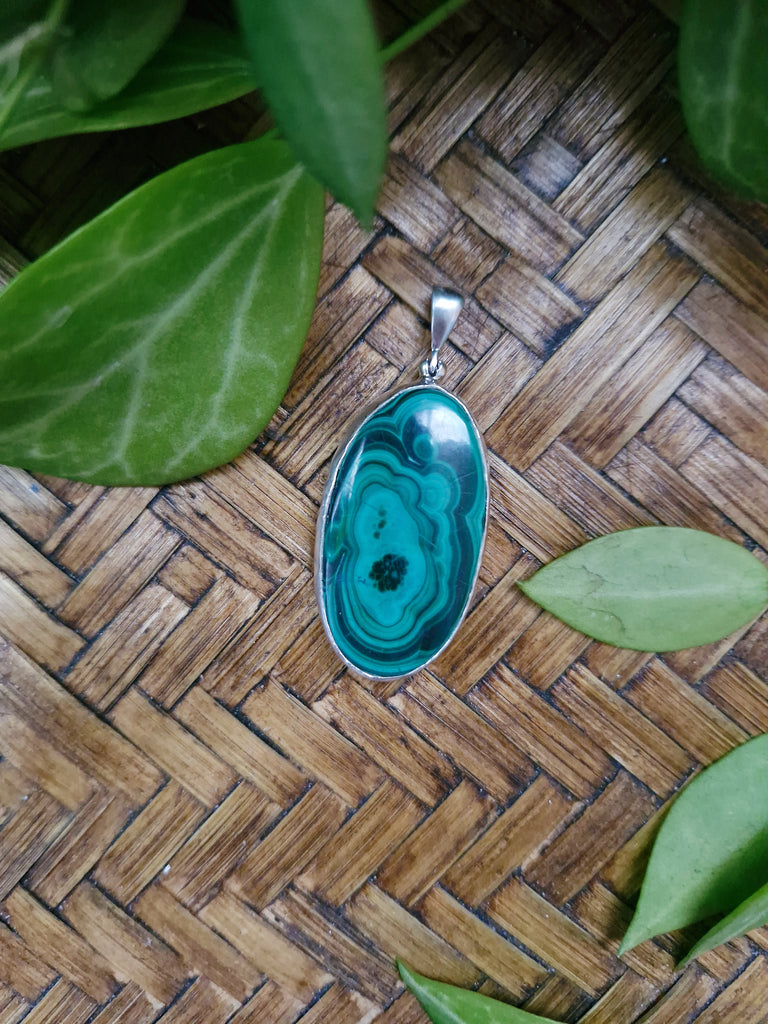 Chrysocolla Malachite Fern Necklace