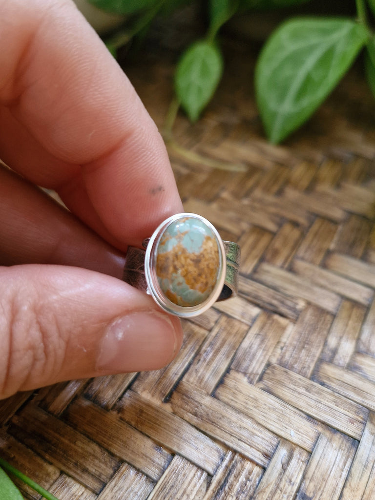 Turquoise Callistemon Leaf Ring