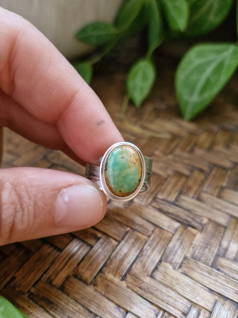 Turquoise Callistemon Leaf Ring