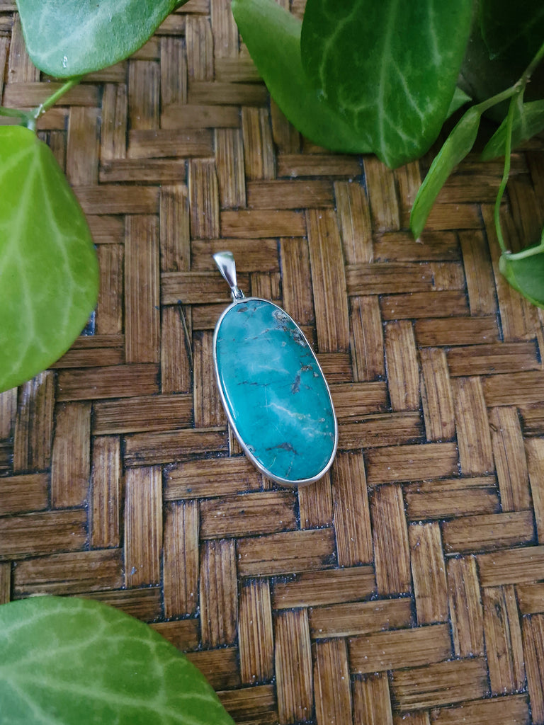 Turquoise Sage Leaf Necklace