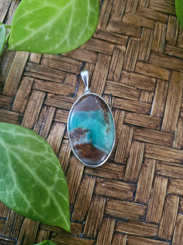 Chrysoprase Sage Leaf Necklace