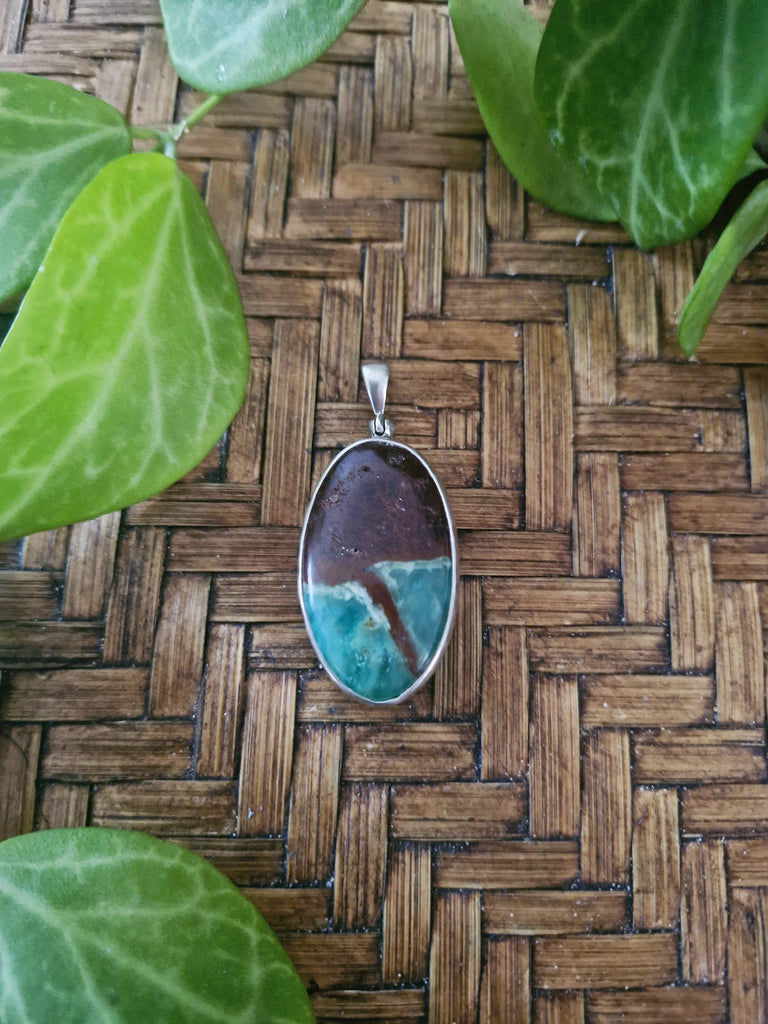 Chrysoprase Sage Leaf Necklace