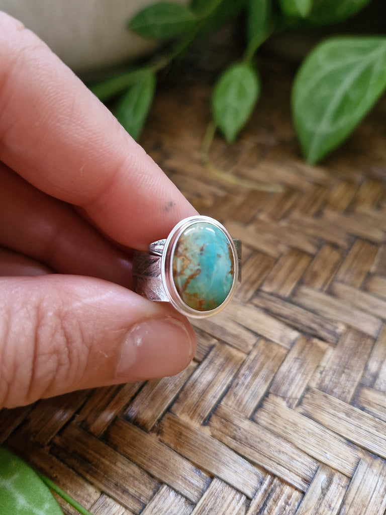 Turquoise Callistemon Leaf Ring