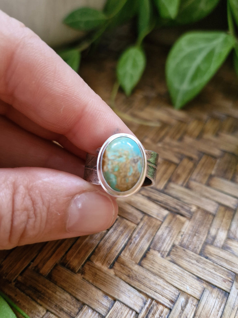 Turquoise Callistemon Leaf Ring