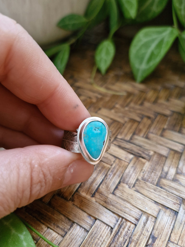 Turquoise Callistemon Leaf Ring