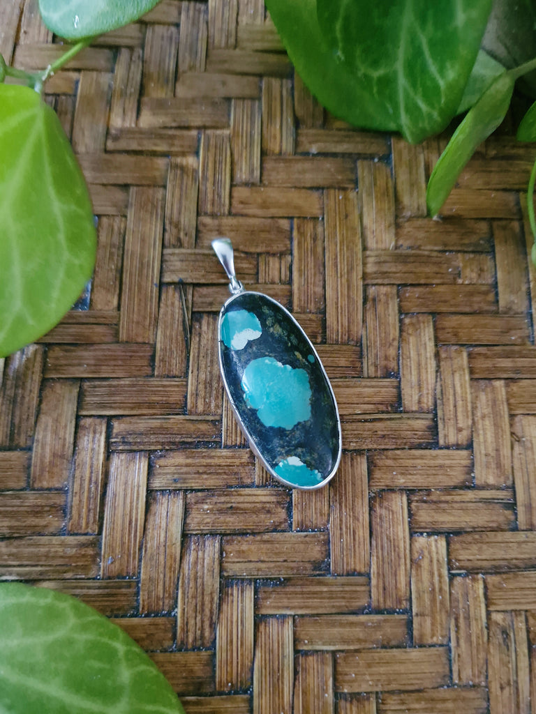 Turquoise Sage Leaf Necklace