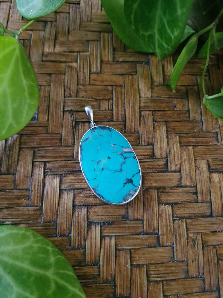 Turquoise Sage Leaf Necklace
