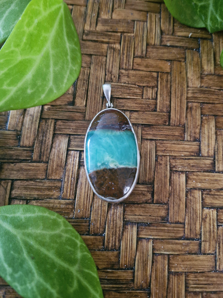 Chrysoprase Sage Leaf Necklace