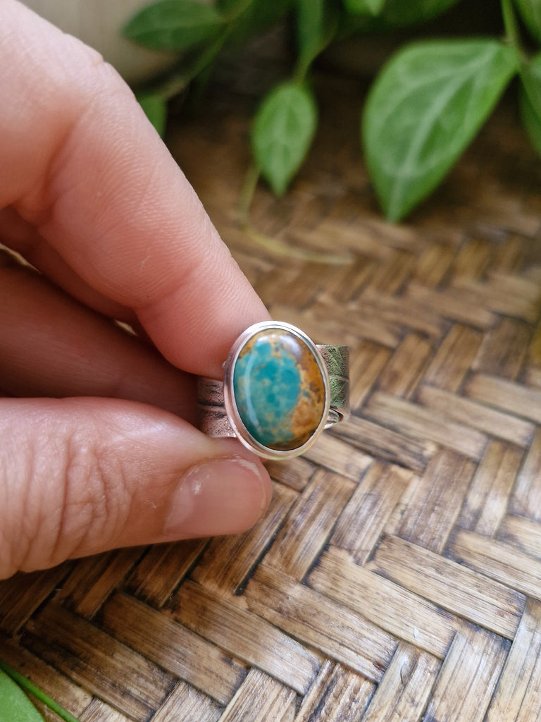 Turquoise Callistemon Leaf Ring