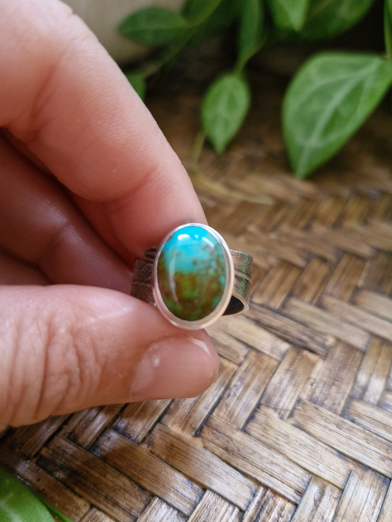 Turquoise Callistemon Leaf Ring