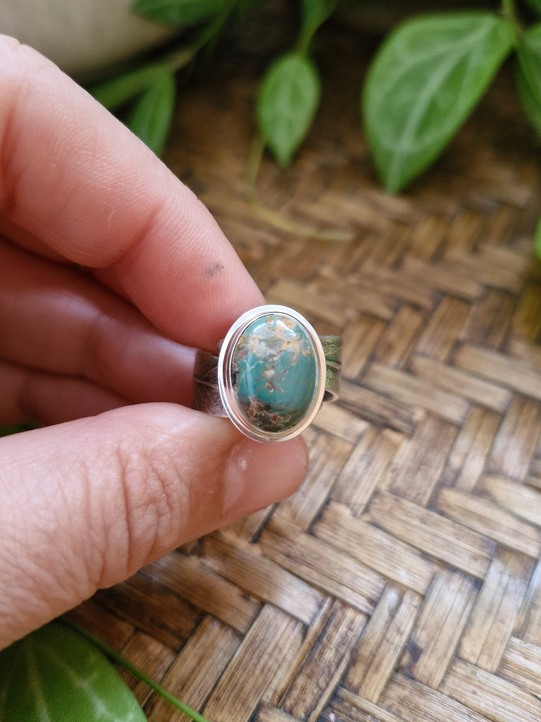 Turquoise Callistemon Leaf Ring