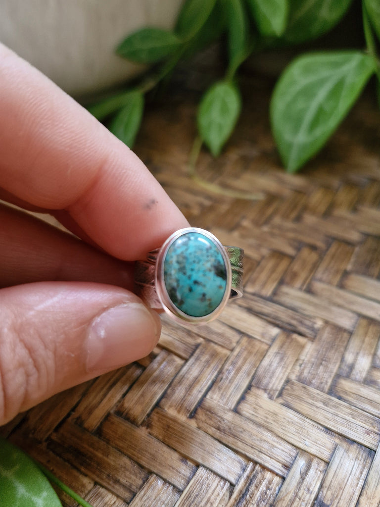 Turquoise Callistemon Leaf Ring