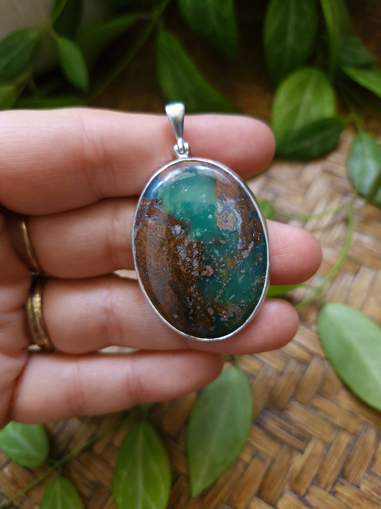 Chrysoprase Fern Necklace