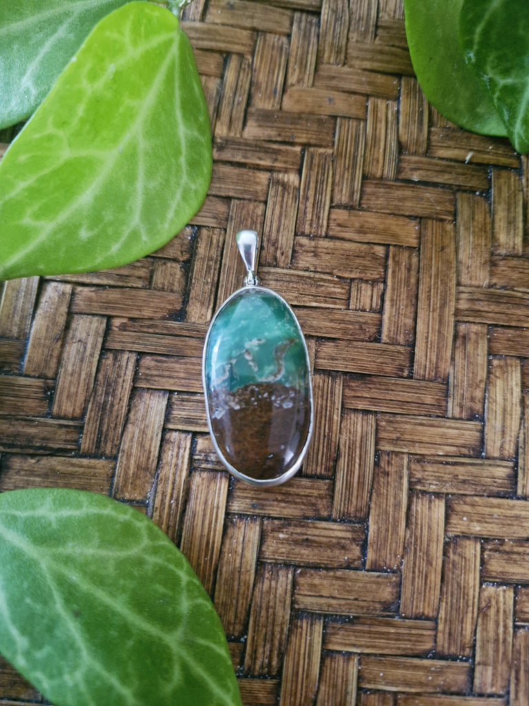 Chrysoprase Sage Leaf Necklace