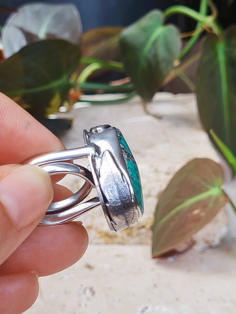 Turquoise Zephyr Ring - Botanical Stone
