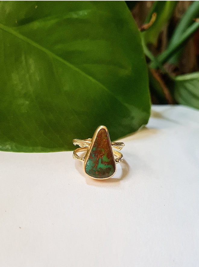 Gold Freya Ring with Turquoise