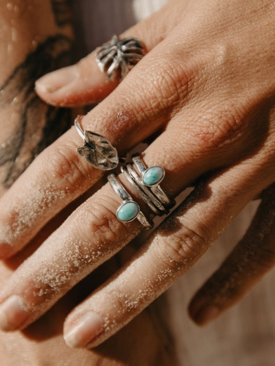 Water Element Twig Ring | Botanical Stone